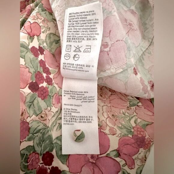 & Other Stories Printed Puff Sleeve Maxi Dress Size 2 • BLOGGER FAVORITE • - Picture 13 of 14